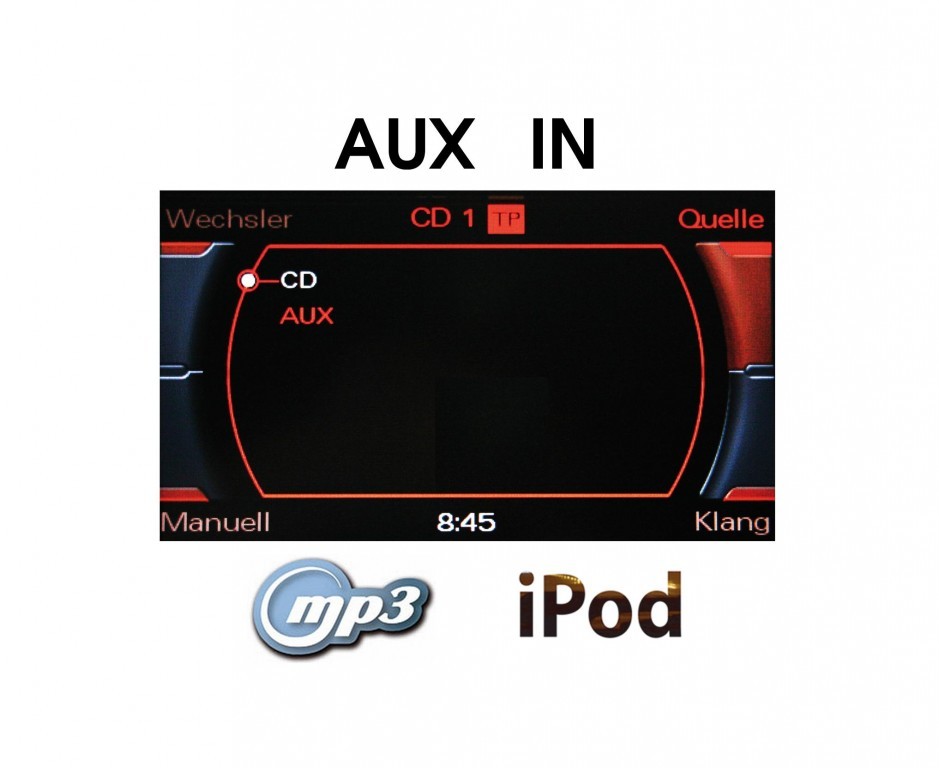 AUX IN Nachrüst-Set Radio Concert, Symphony für Audi
