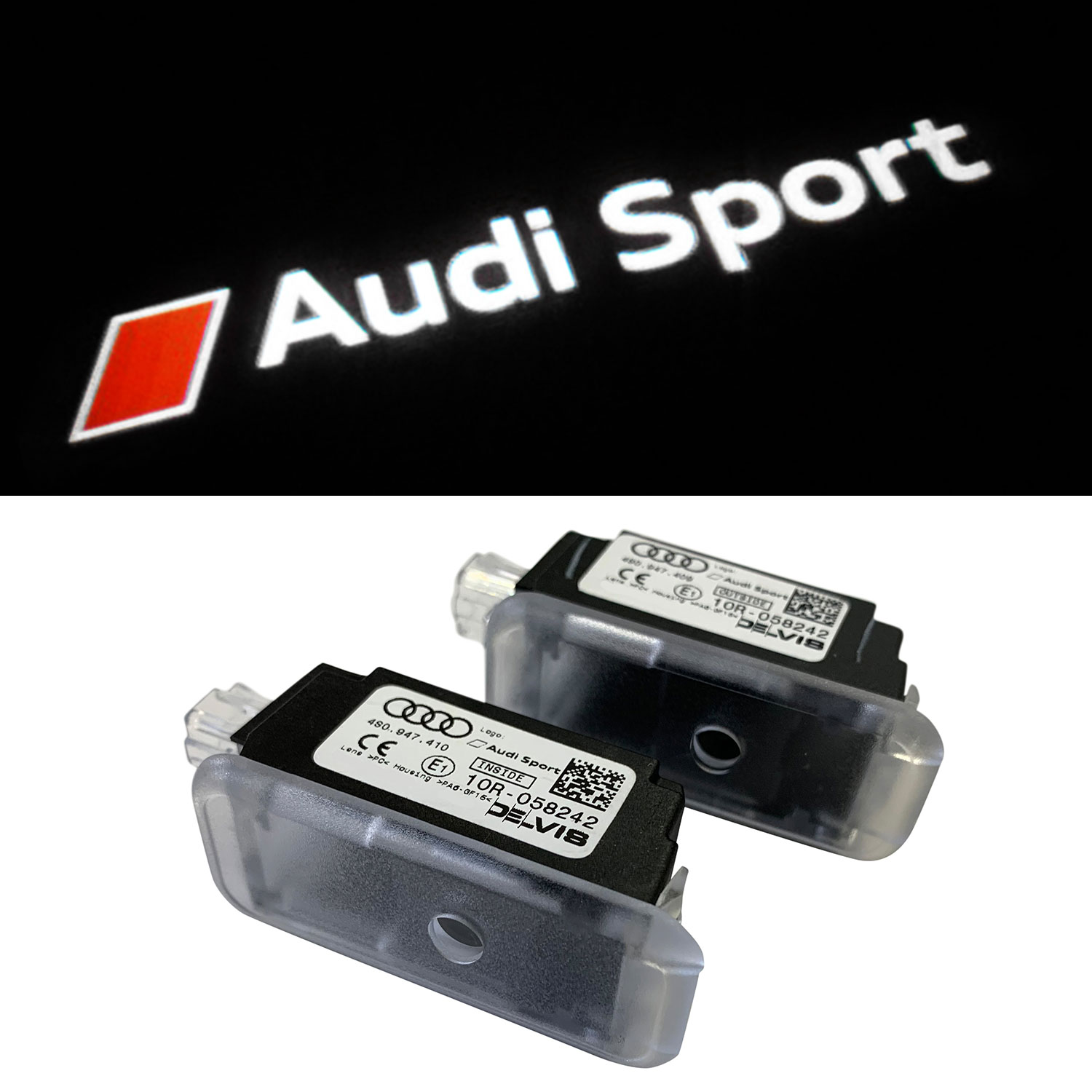 Original Audi Sport LED Einstiegsbeleuchtung Tür Logo Projektor für viele Audi