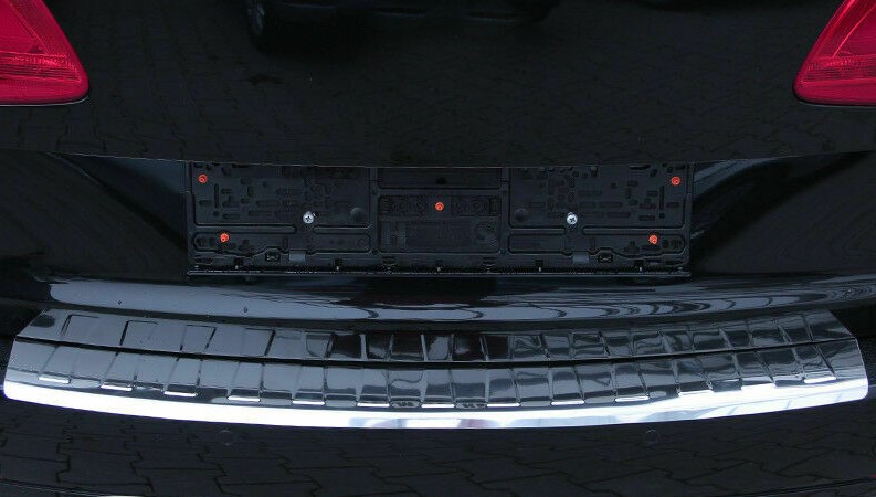 Recambo E.k. Edelstahl Ladekantenschutz Chrom Stoßstange Schutz Abdeckung Mit Abkantung Für Vw Touran 2010-2015 1T3 Facelift