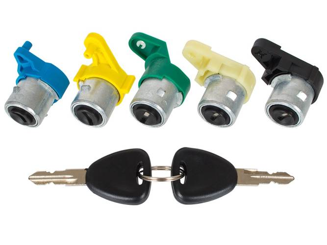 5x Türschloss Schloss Schließzylinder 2x Schlüssel für Renault Kangoo I ab 1997-