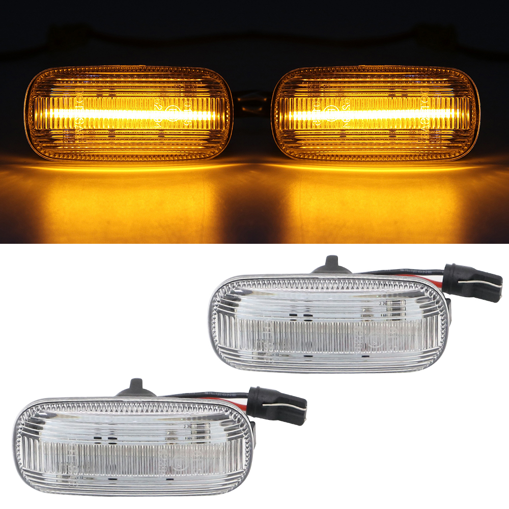2x LED Seitenblinker Blinker in Weiss SET für Audi A3 8P A4 B6 B7 8E 8H A6 4F C6