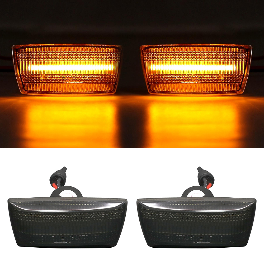 2x LED Seitenblinker Blinker in Schwarz Smoke SET für Opel Adam Astra H Zafira B Corsa D E Insignia Meriva B