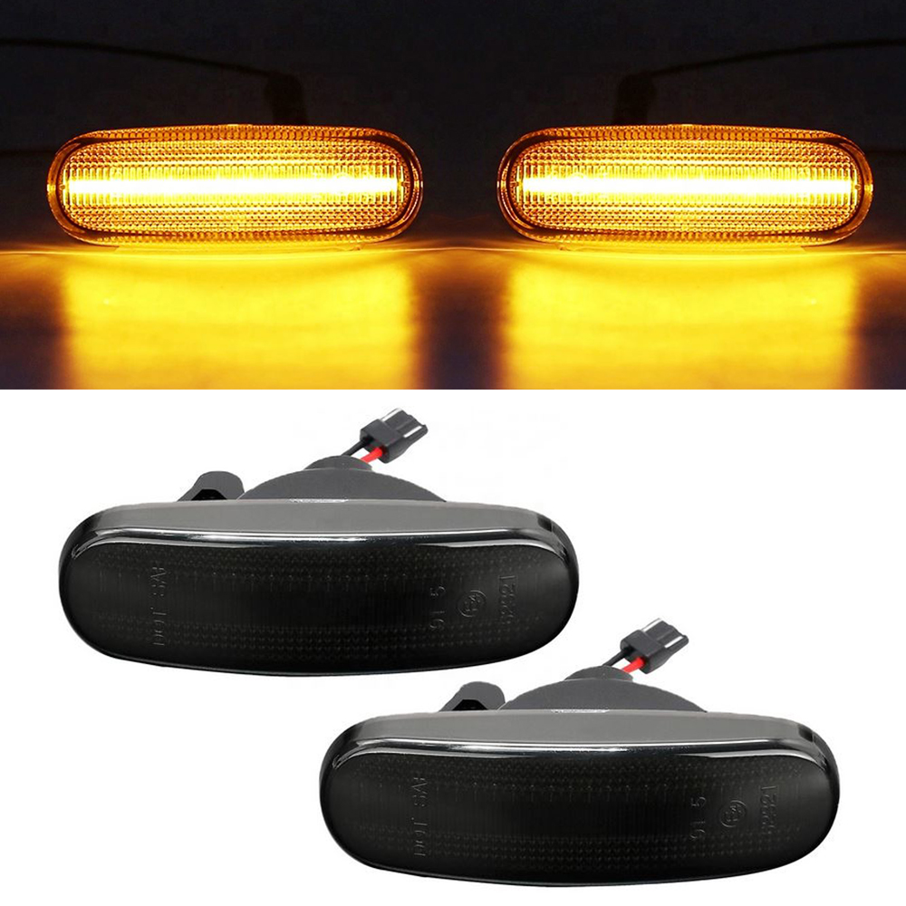 2x LED Seitenblinker Blinker in Schwarz Smoke SET für Citroen Nemo Lancia Musa Peugeot Bipper / Bipper Tepe
