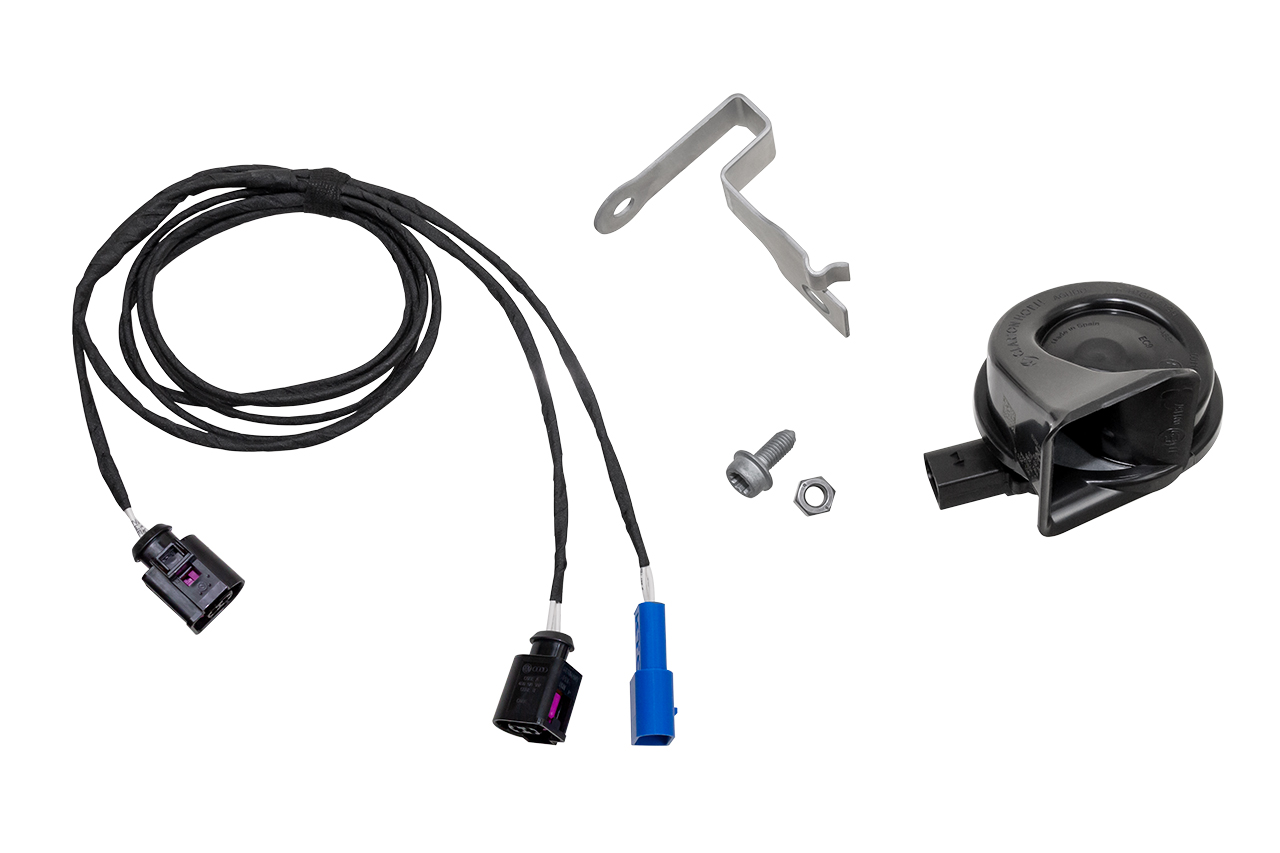 Original Kufatec Nachrüstsatz Doppelton Signalhorn Fanfare für VW Polo AW1