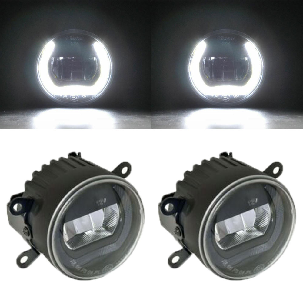 2x LED UNIVERSAL Tagfahrlicht / Nebelscheinwerfer Standlicht rund 90mm R87 DRL für Opel Agila Astra G Corsa D Meriva Movano Signum Tigra Vectra Zafira B