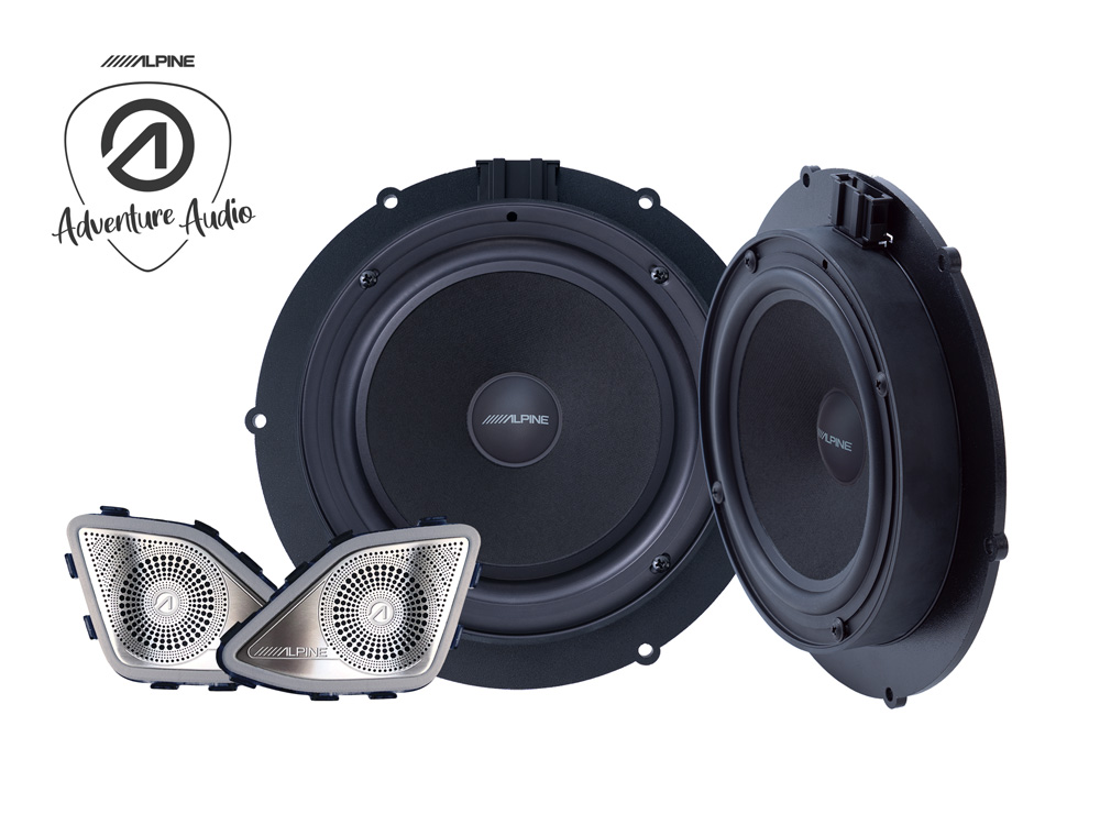 Original Alpine 2 Wege Lautsprecher Set Adventure Audio 16,5 cm (6,5-Zoll) für VW T6 SG ab 2015-2019