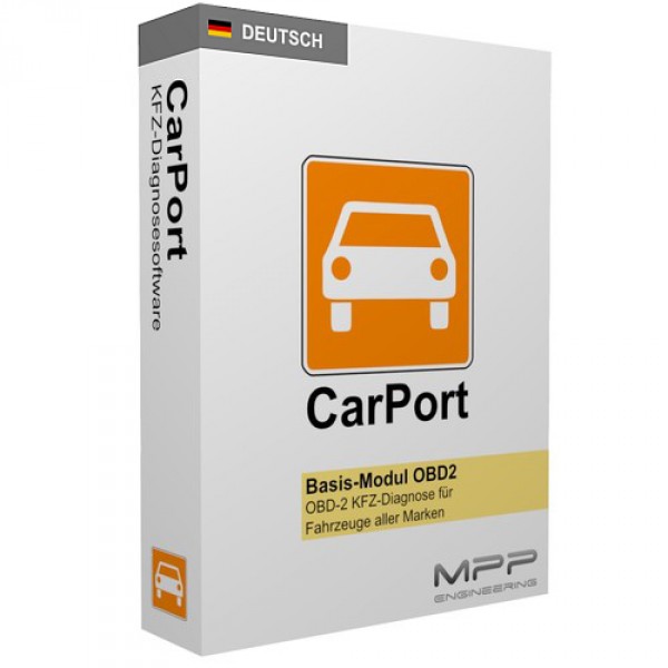 Original CARPORT STANDARD EDITION / VOLLVERSION / OBD 2 OBD2 Diagnose Software in DEUTSCH / ENGLISCH (Lizenzschlüssel) für K-Line CAN UDS KKL