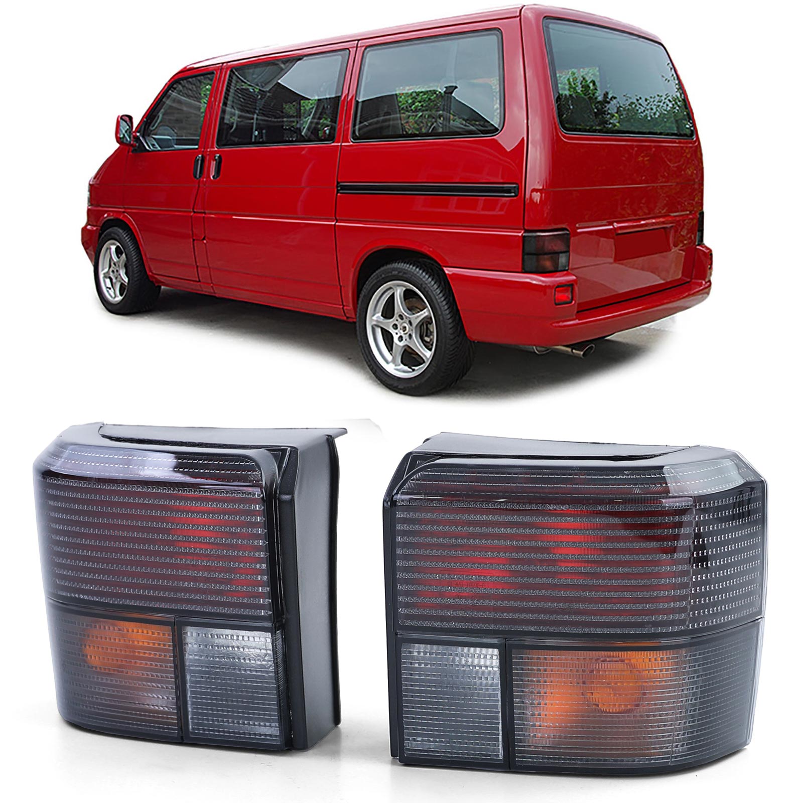 Rückleuchten Heckleuchten Schwarz Smoke für VW T4 IV ab 1990-2003