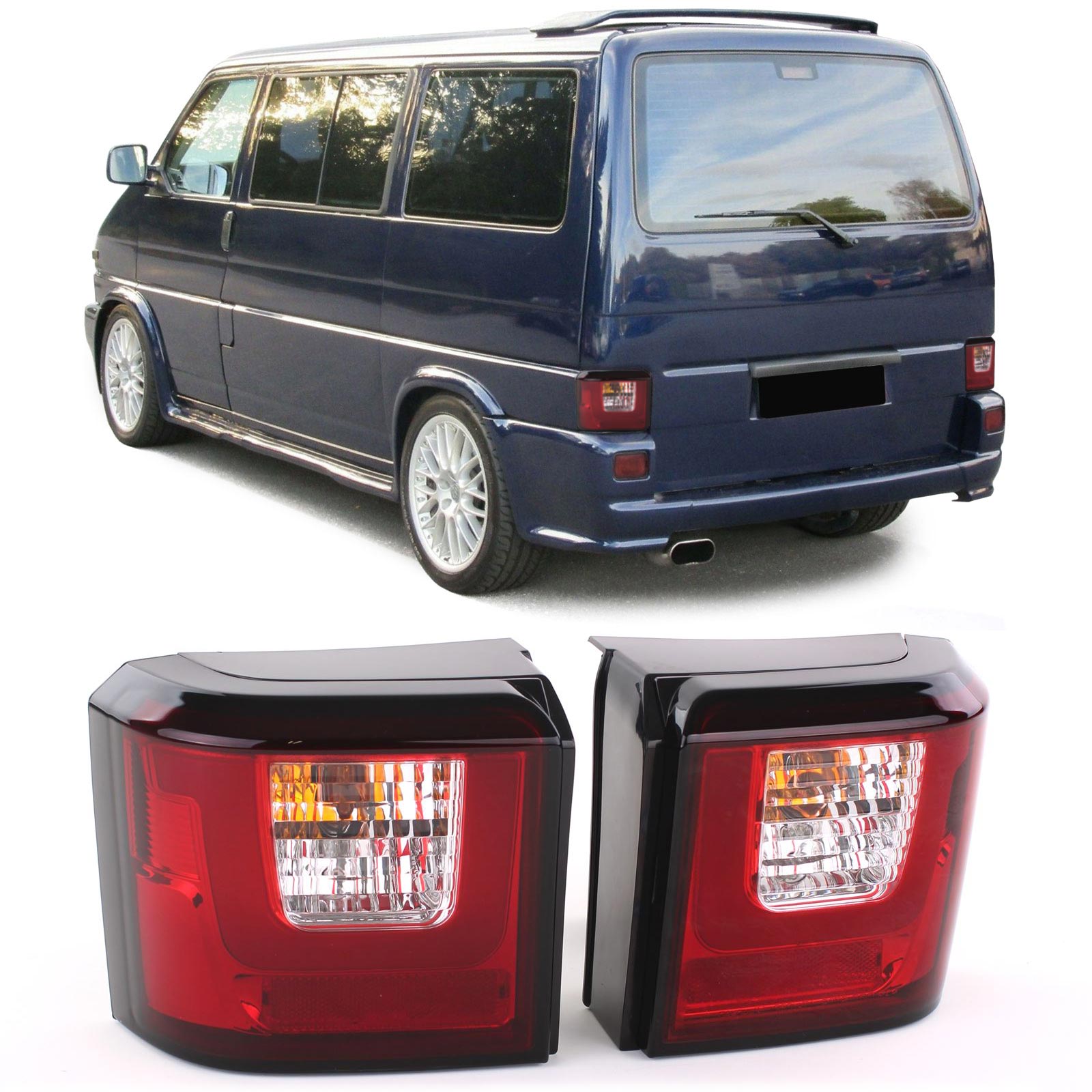 Original LED LIGHTBAR Rückleuchten Heckleuchten Rot für VW T4 IV ab 1990-2003