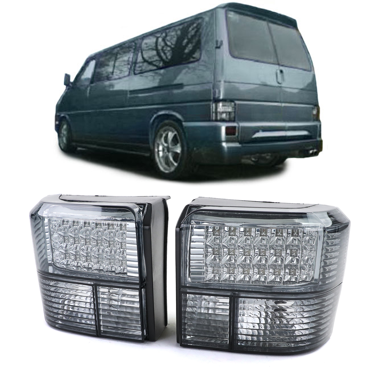 LED Rückleuchten Heckleuchten Schwarz Smoke für VW T4 IV ab 1990-2003