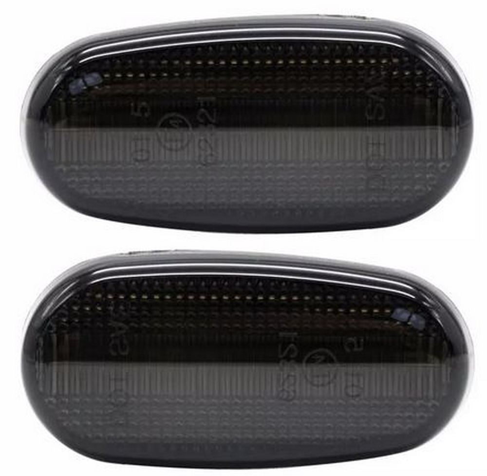 2x LED Seitenblinker Blinker in Schwarz Smoke SET für Alfa Romeo 147 GT Mito / für Fiat Bravo II