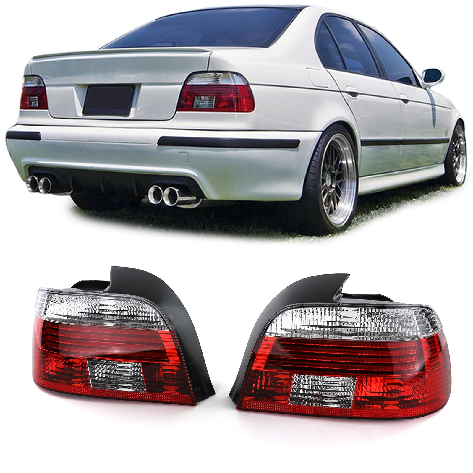 Rückleuchten Heckleuchten in Rot für Rückleuchten in Rot für BMW 5er E39 Limousine 00-03