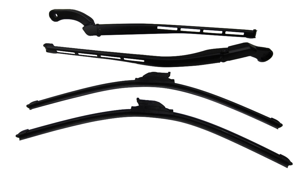 Soft Flat Scheibenwischer + Wischerarme zum UMRÜSTEN auf Flat Scheibenwischer für den Audi A6 4B C5