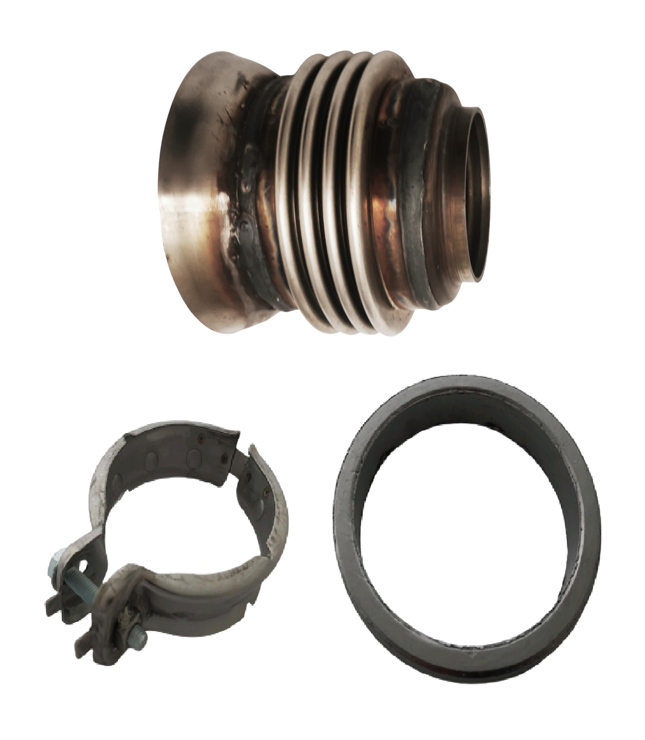 Edelstahl Reparatur Flexrohr Flexteil - Rohrverbinder passend für Mercedes Sprinter W906 vor Partikelfilter DPF 60mm + Schelle + Dichtring