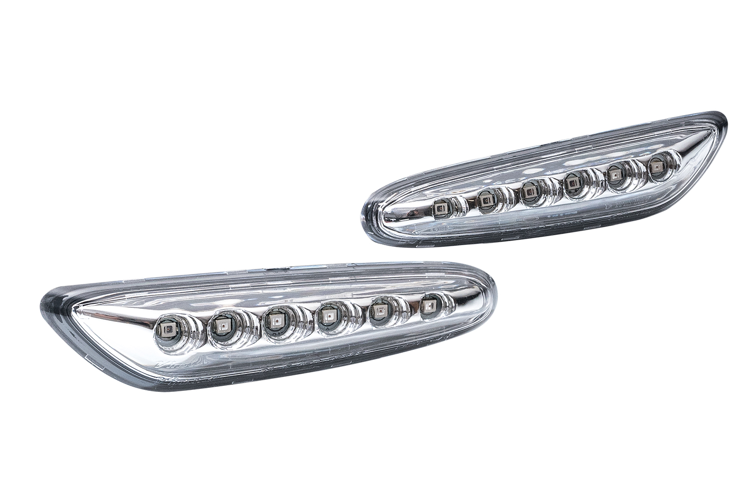 2x LED Seitenblinker Blinker in Chrom Silber SET für BMW X3 E83 / X1 E84 / 3er E90 E91 E92 E93