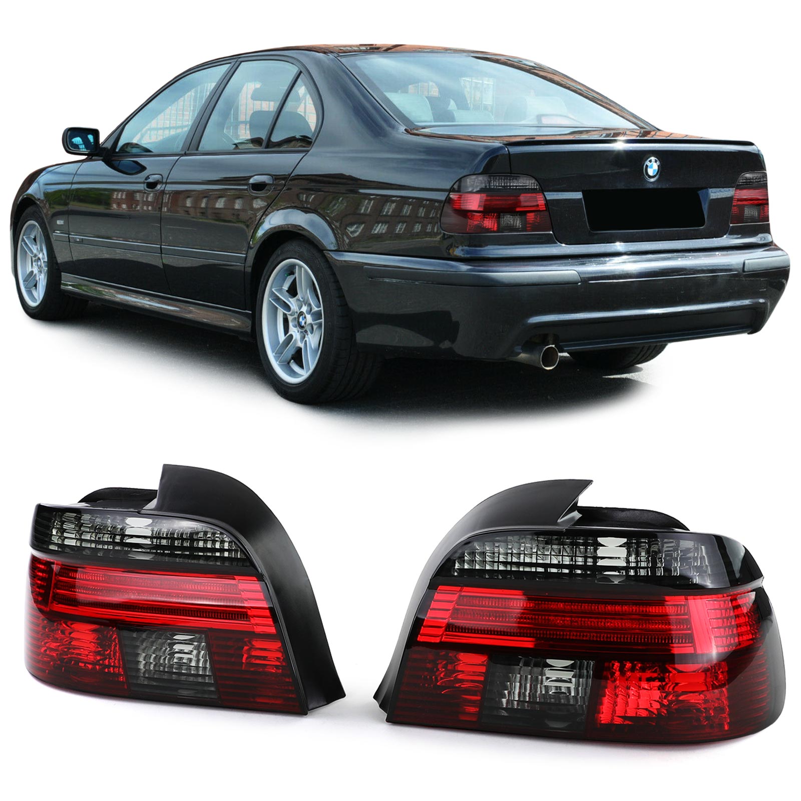 Rückleuchten Heckleuchten Rot Schwarz für BMW 5er E39 Limousine ab 1995-2000