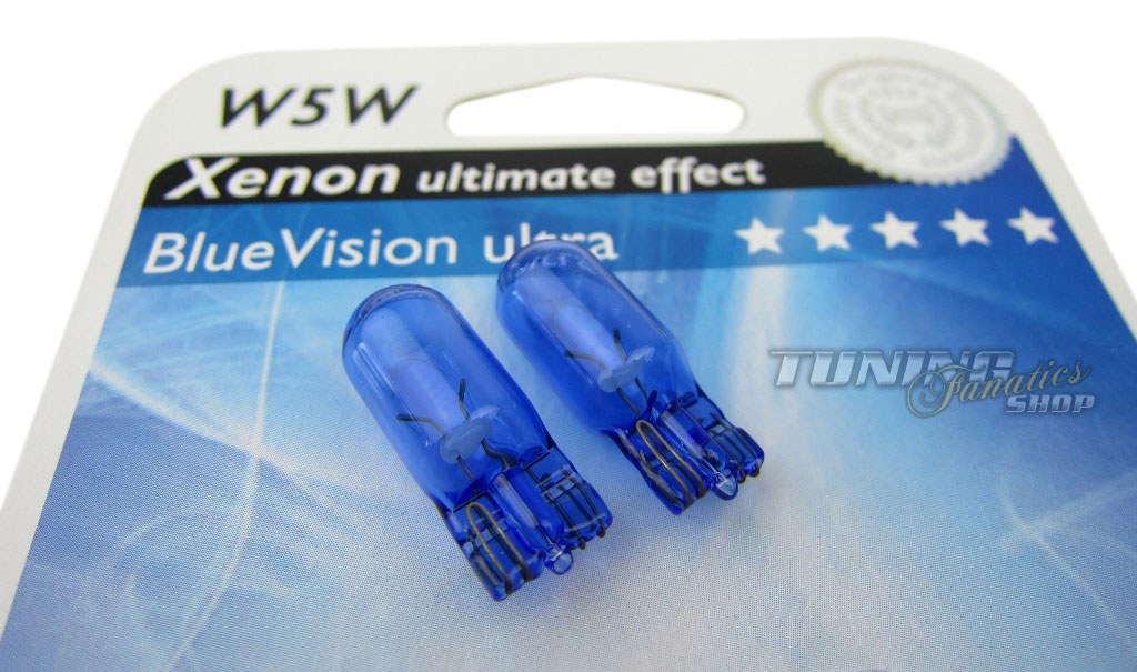 2x Philips Blue Xenon Look Birnen Lampen Standlicht T10 W5W KEINE LED in Weiß 