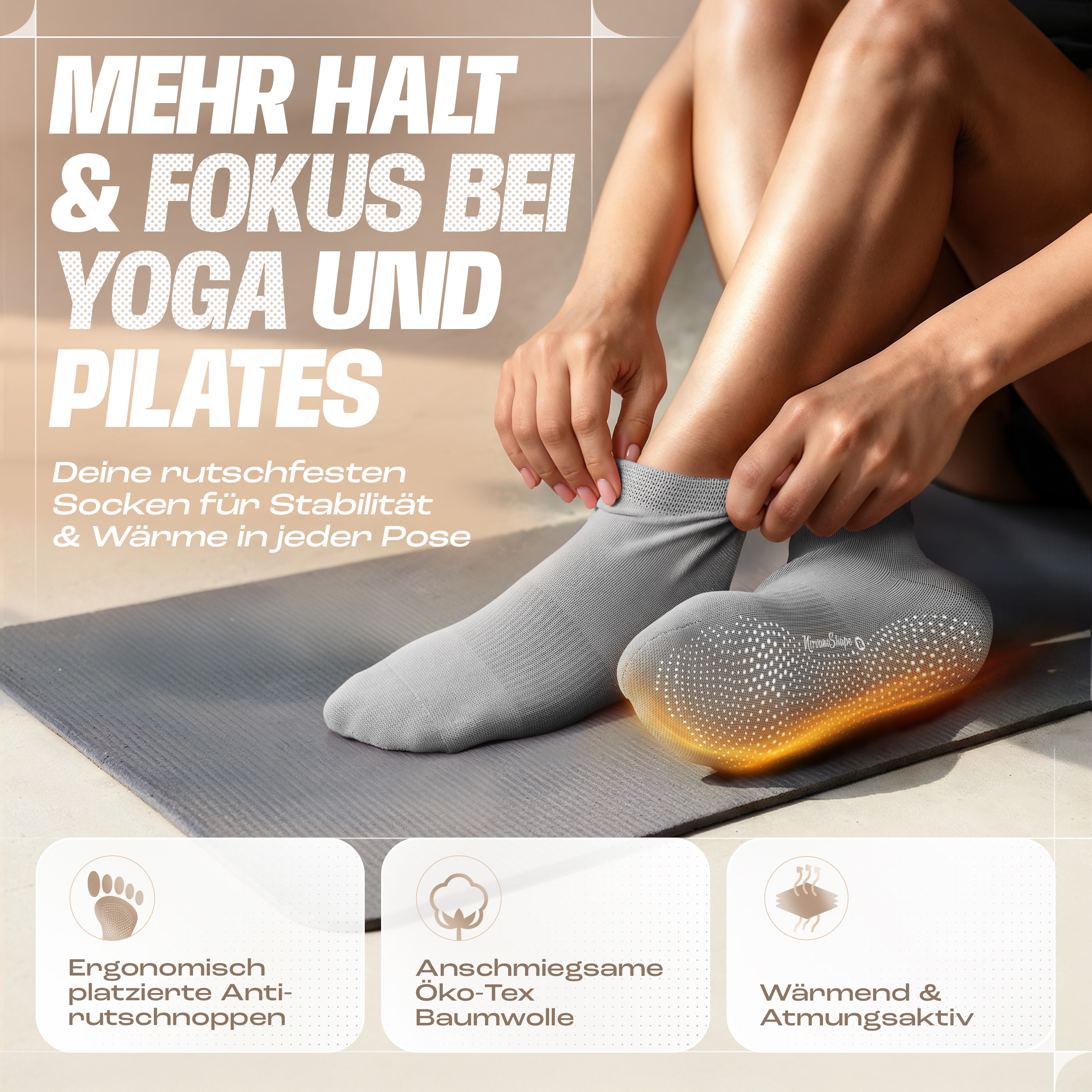 NirvanaShape Yogasocken Grau