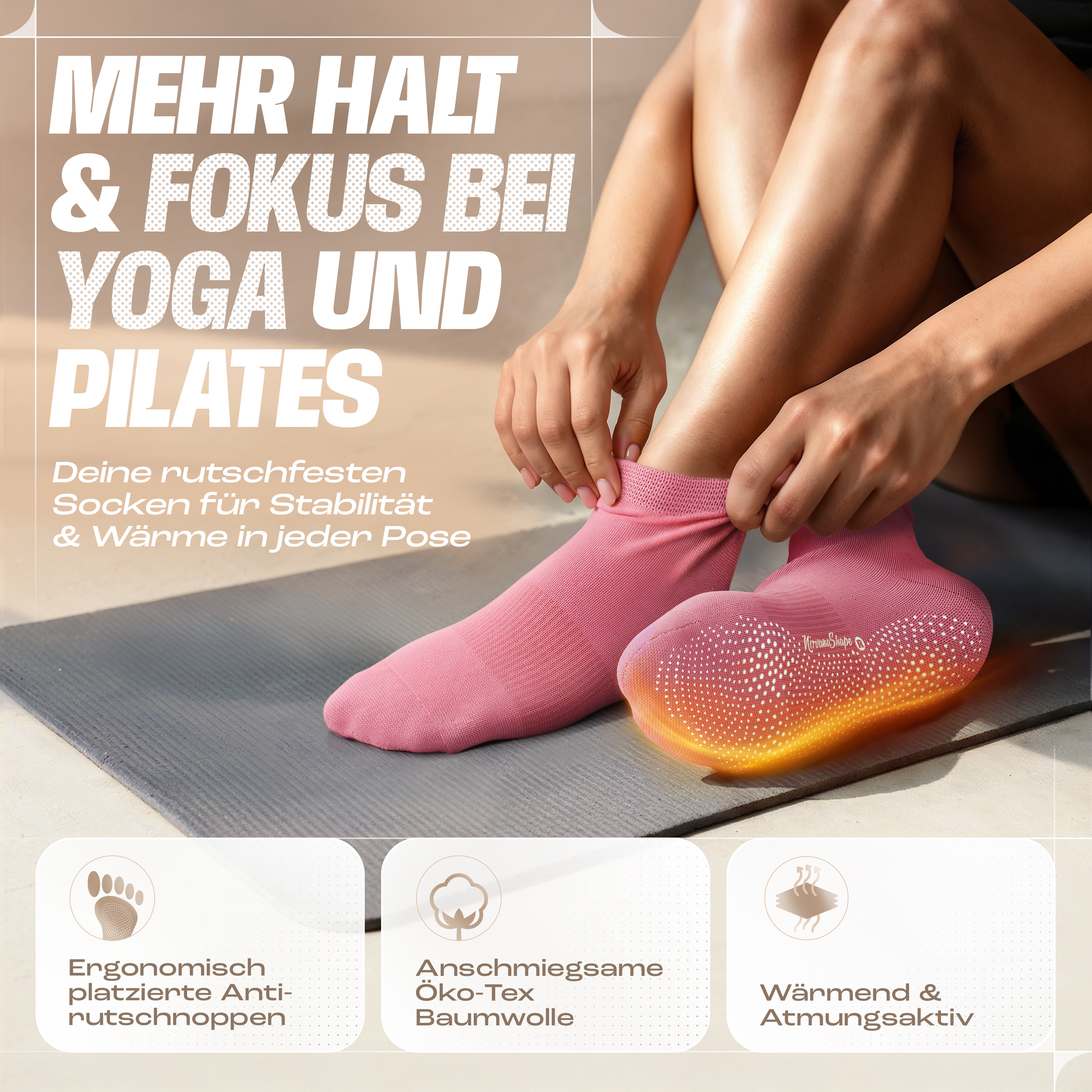 NirvanaShape Yogasocken Rosa