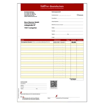 Bestellformular HW26 zum selber Ausdrucken
