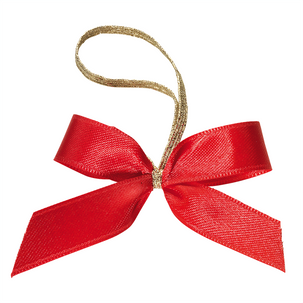 Ready-to-use ribbons red/gold 20 cm, 100 pcs
