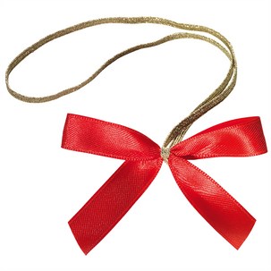 Ready-to-use ribbons red/gold 40 cm, 100 pcs