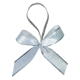 Ready-to-use ribbons silver 20 cm, 100 pcs