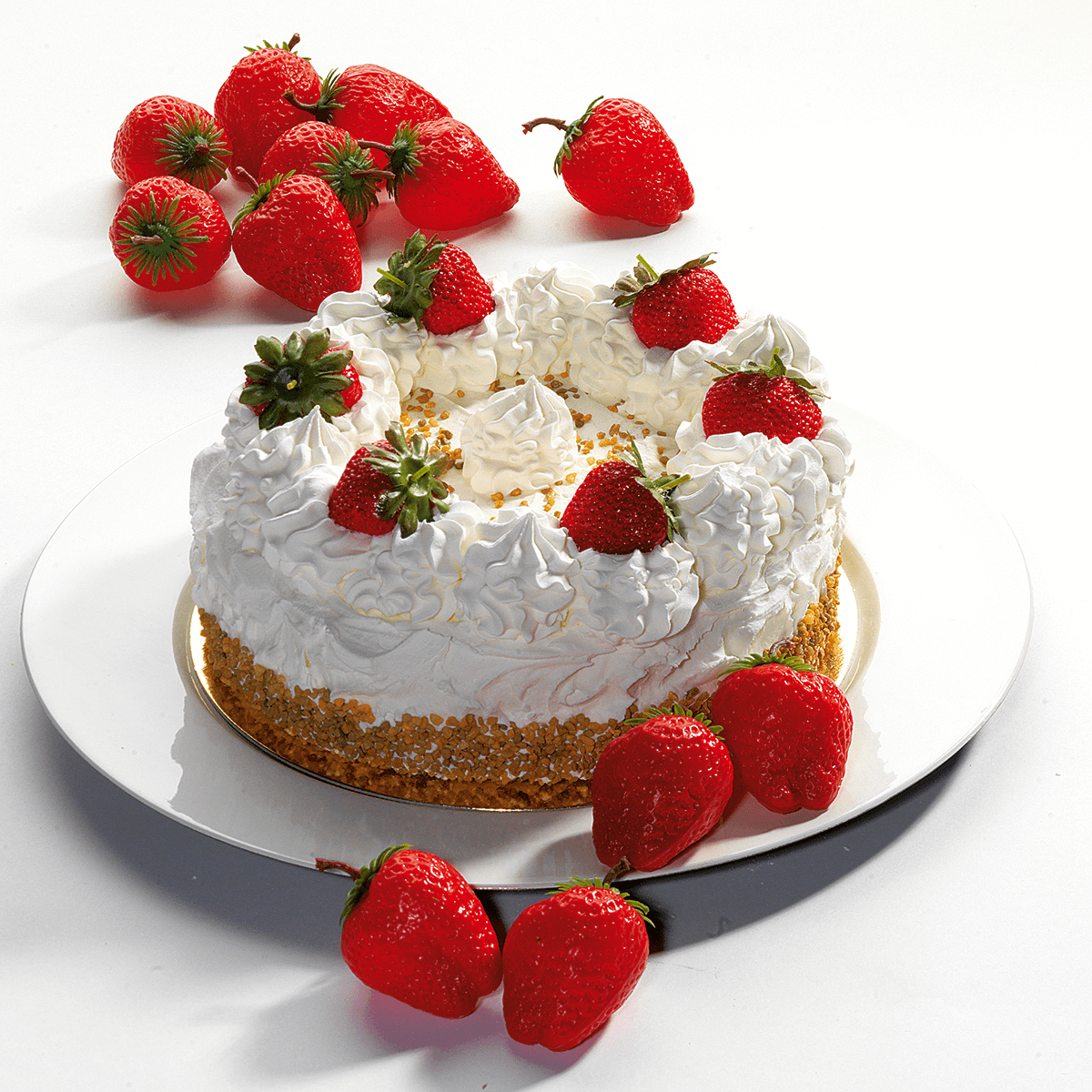 Strawberry cream cake food replica 20 cm Ø - 5