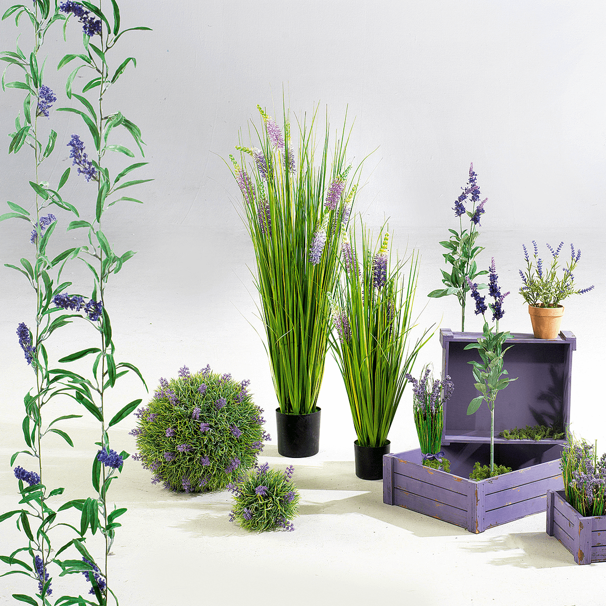 Lavanda decorativa con maceta, 23 cm - 1