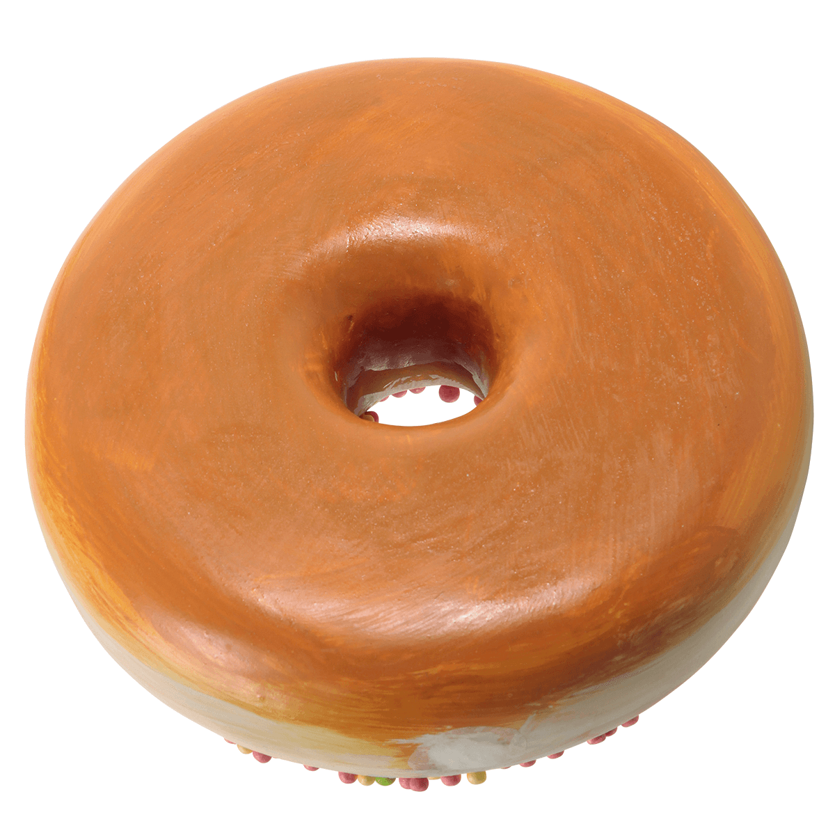 Donut décoratif avec perles en sucre 20 cm Ø multicolore - 1