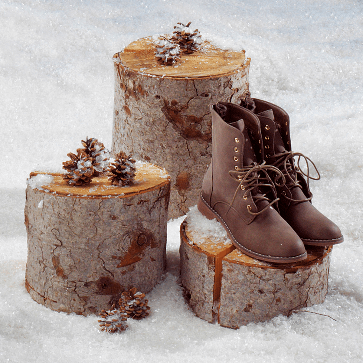 Deko-Holzstämme, Set à 3 Stück - 5