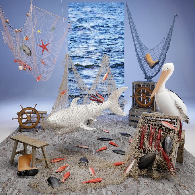 decoritvie fishing nets Bilipala Decorative Fish Netting, Net Decor, Ocean Pirate Beach Theme Party Decorations, Mediterranean Decor, Blue : Pet Supplies durable and practical to use Decorative Fish Net Black Nylon