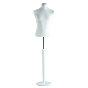 Male tailor bust, bust 65 cm, white