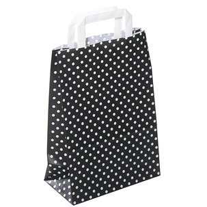 Sac en papier à pois 31 x 22 cm noir 