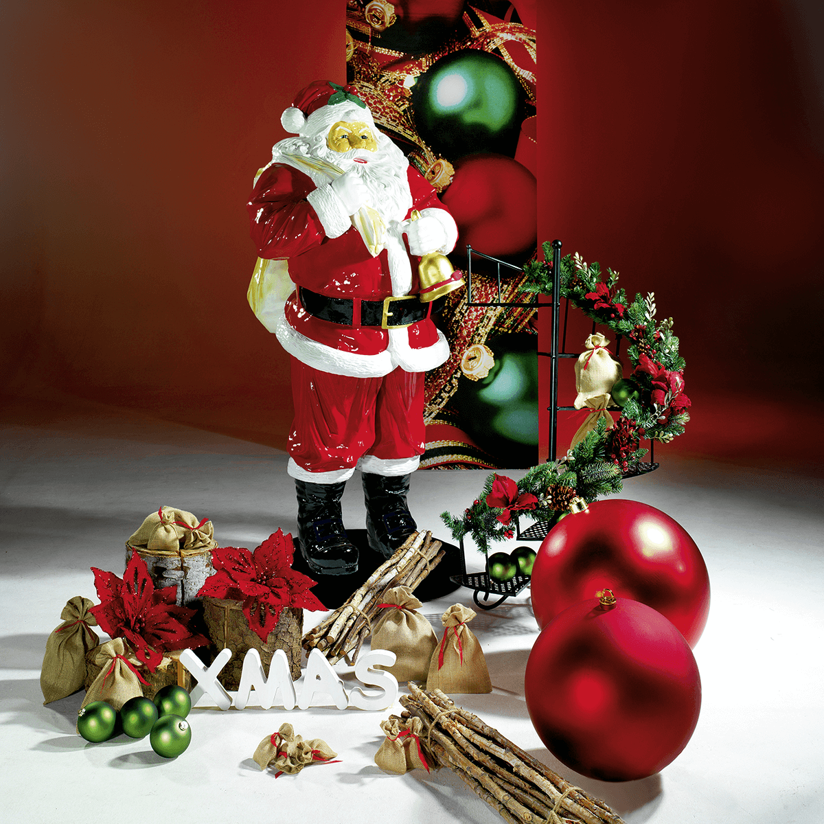 Weihnachtsmann aus Fiberglas 180 cm - 5