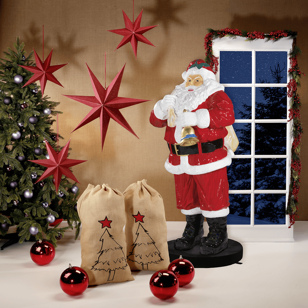 Weihnachtsmann aus Fiberglas 180 cm - 2