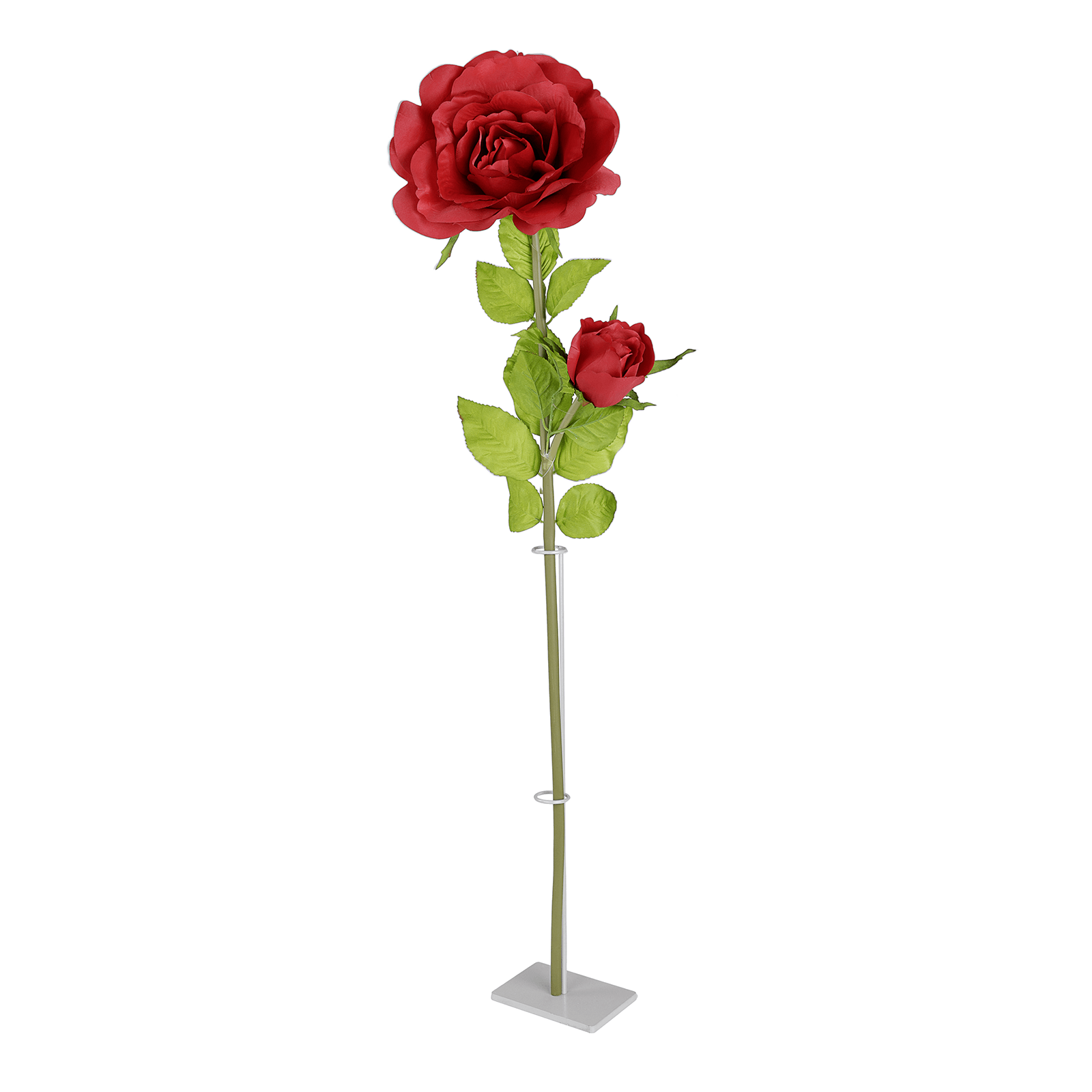 Metallständer für Blumen, 55 cm hoch, silber - 2