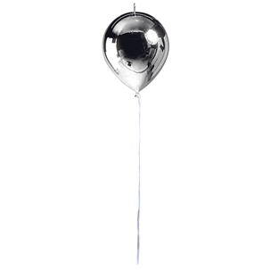 Kunststoff-Ballon metallic silber 28 cm Ø