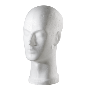 Cabeza decorativa de poliestireno, altura 32 cm
