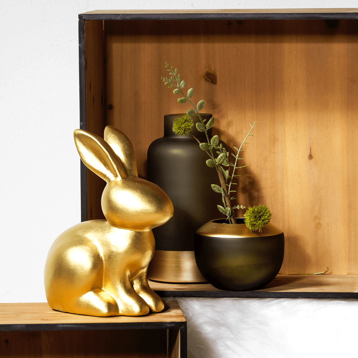Osterhase gold, 27 cm - 2