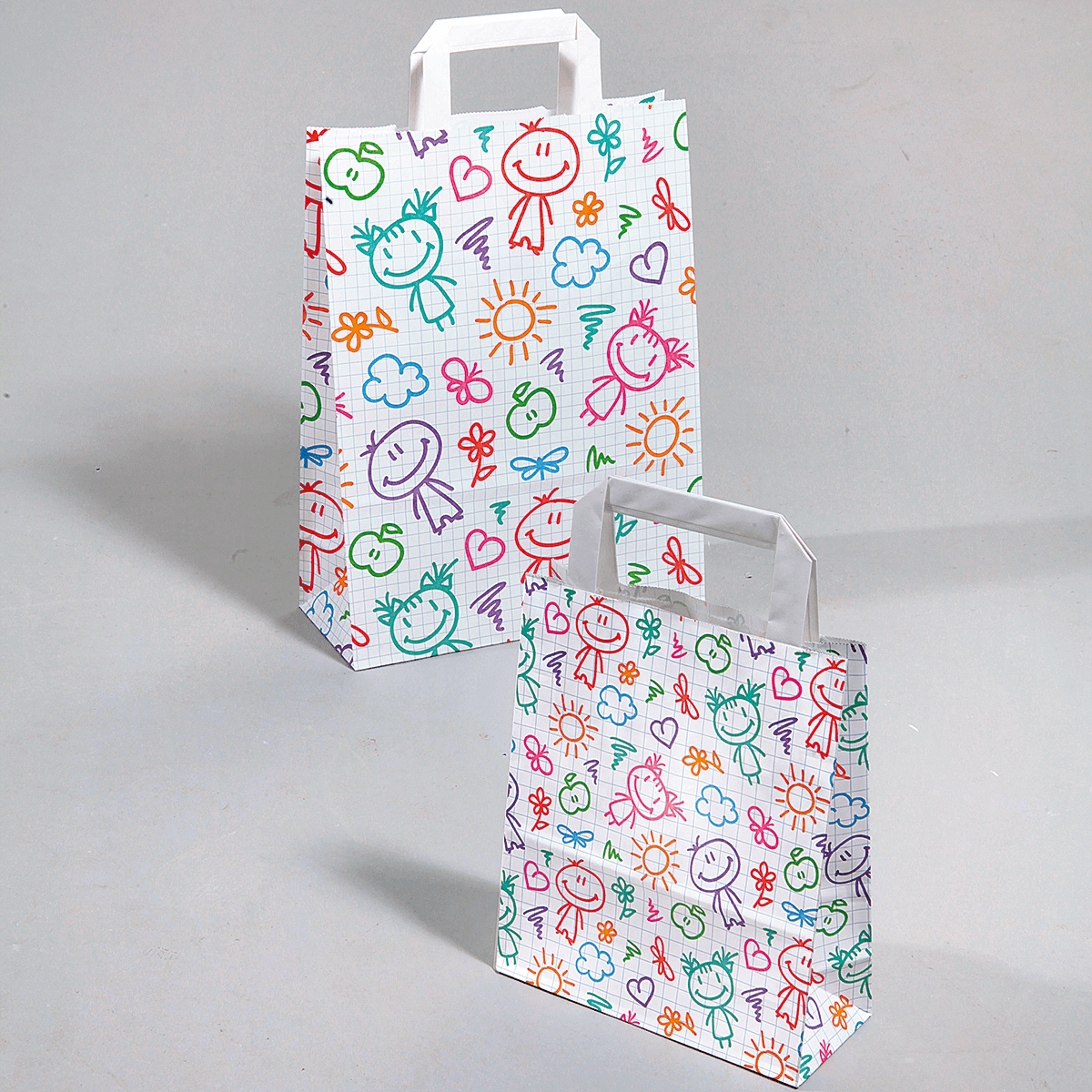 Bolsa de papel "Feliz", 18 x 22 x 8 cm - 4