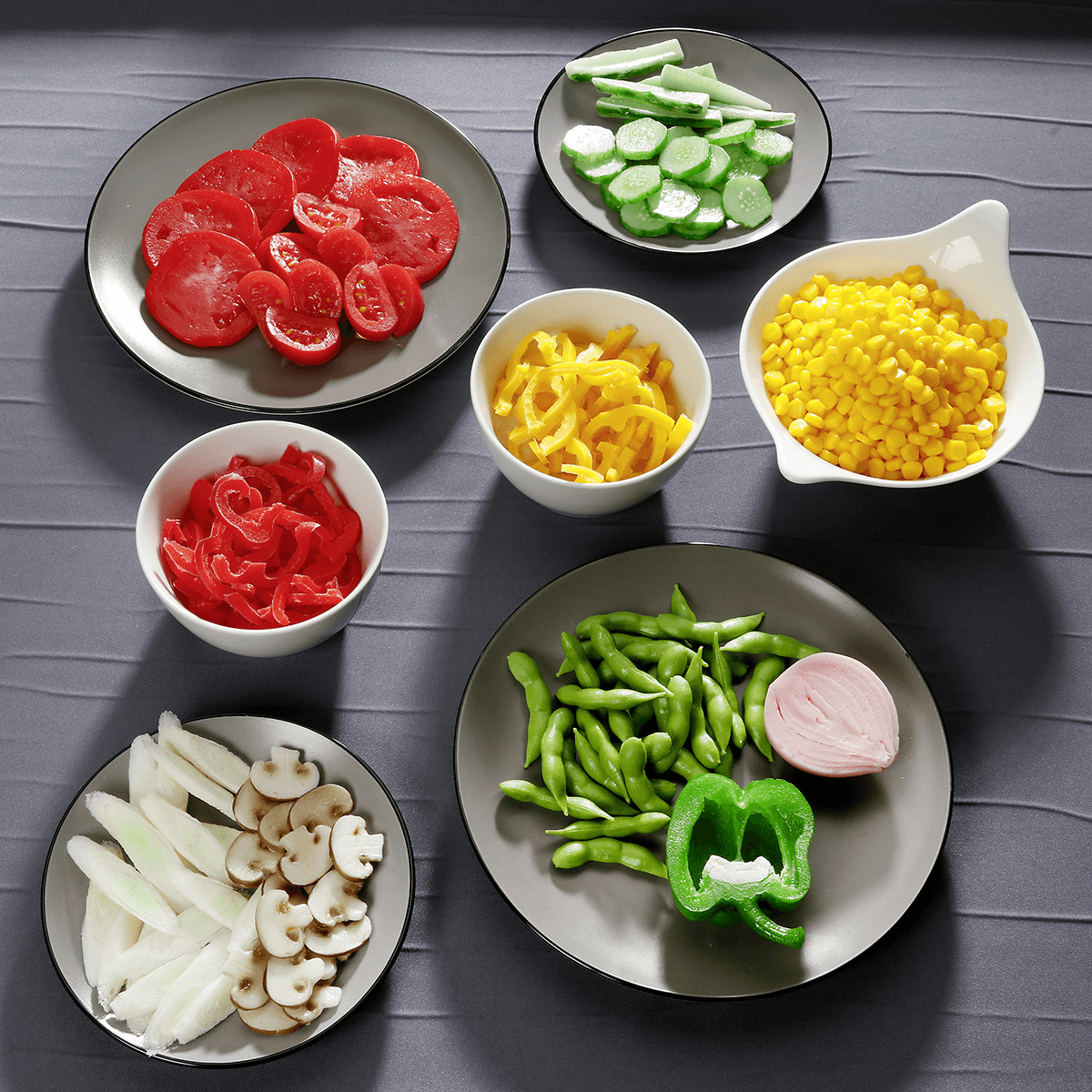 Paprika-Streifen gelb Lebensmittel-Attrappe, 100 g - 2