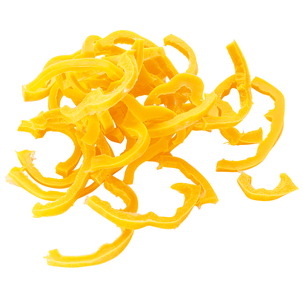 Lamelles de poivron jaune aliment factice, 100 g