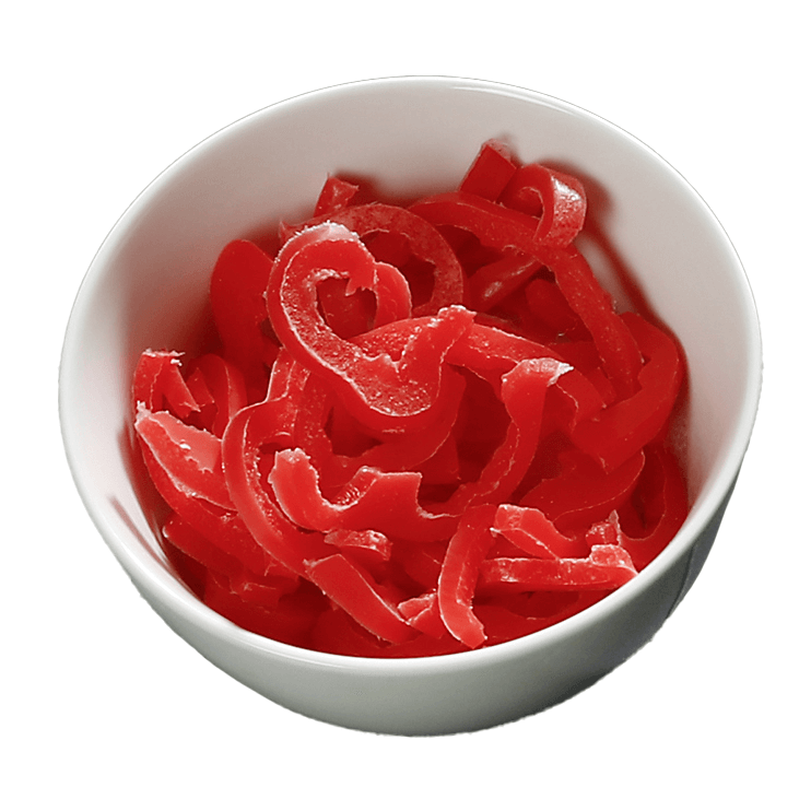 Lamelles de poivron rouge aliment factice, 100 g - 2