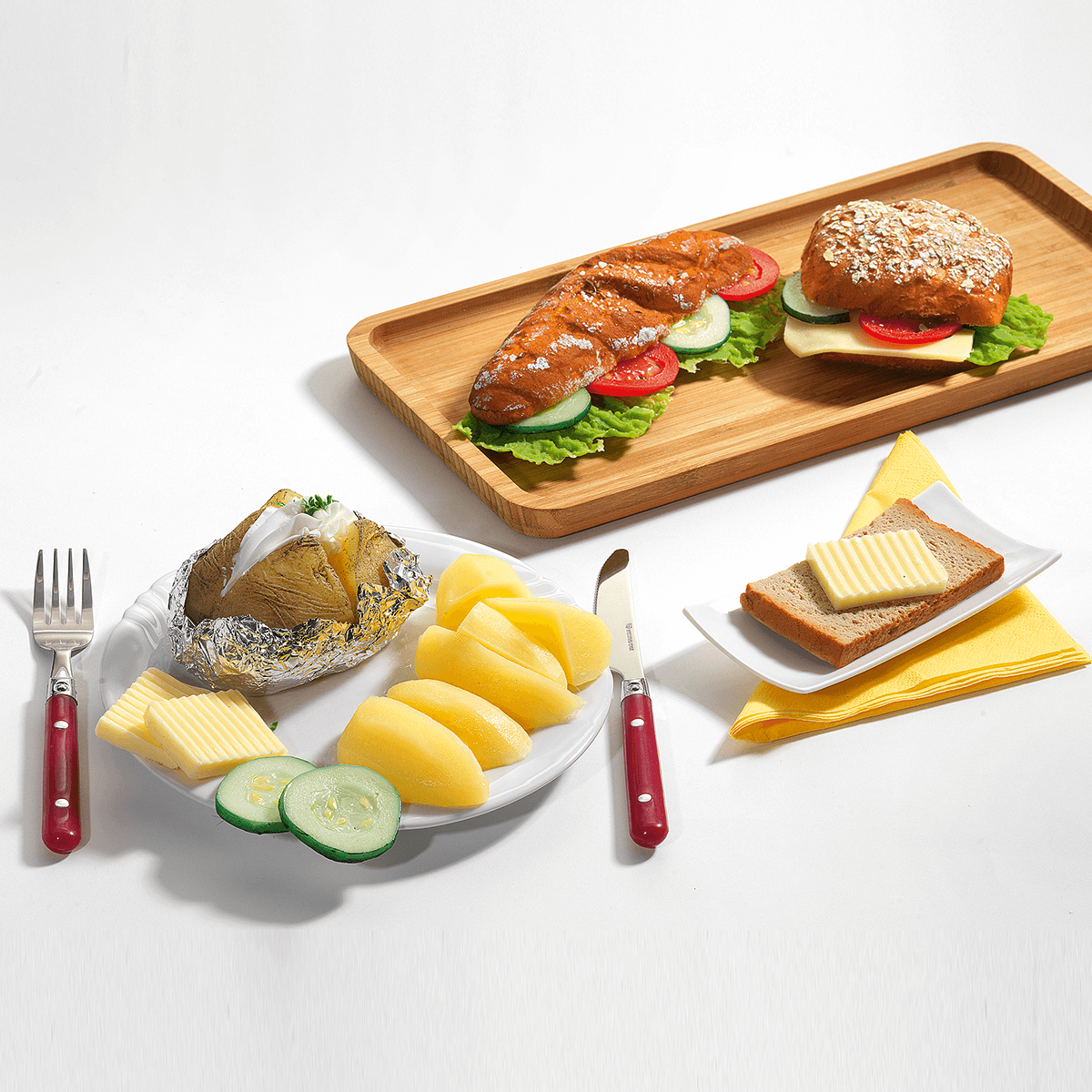 Potato wedges peeled food replica, 5 pcs - 4