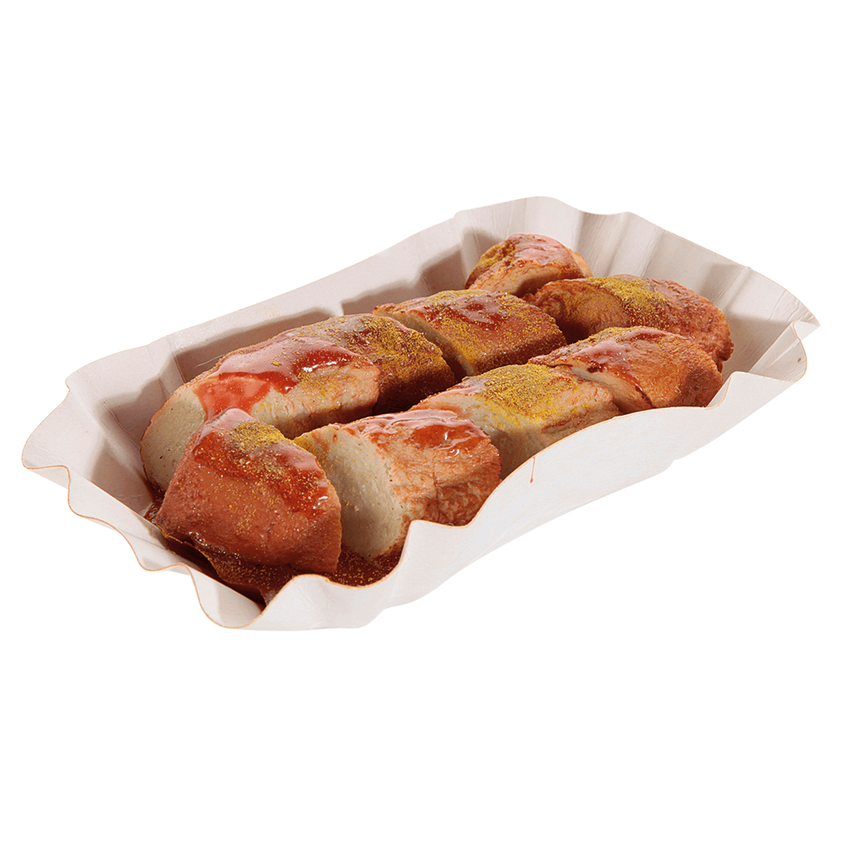 Currywurst geschnitten Lebensmittel-Attrappe - 1