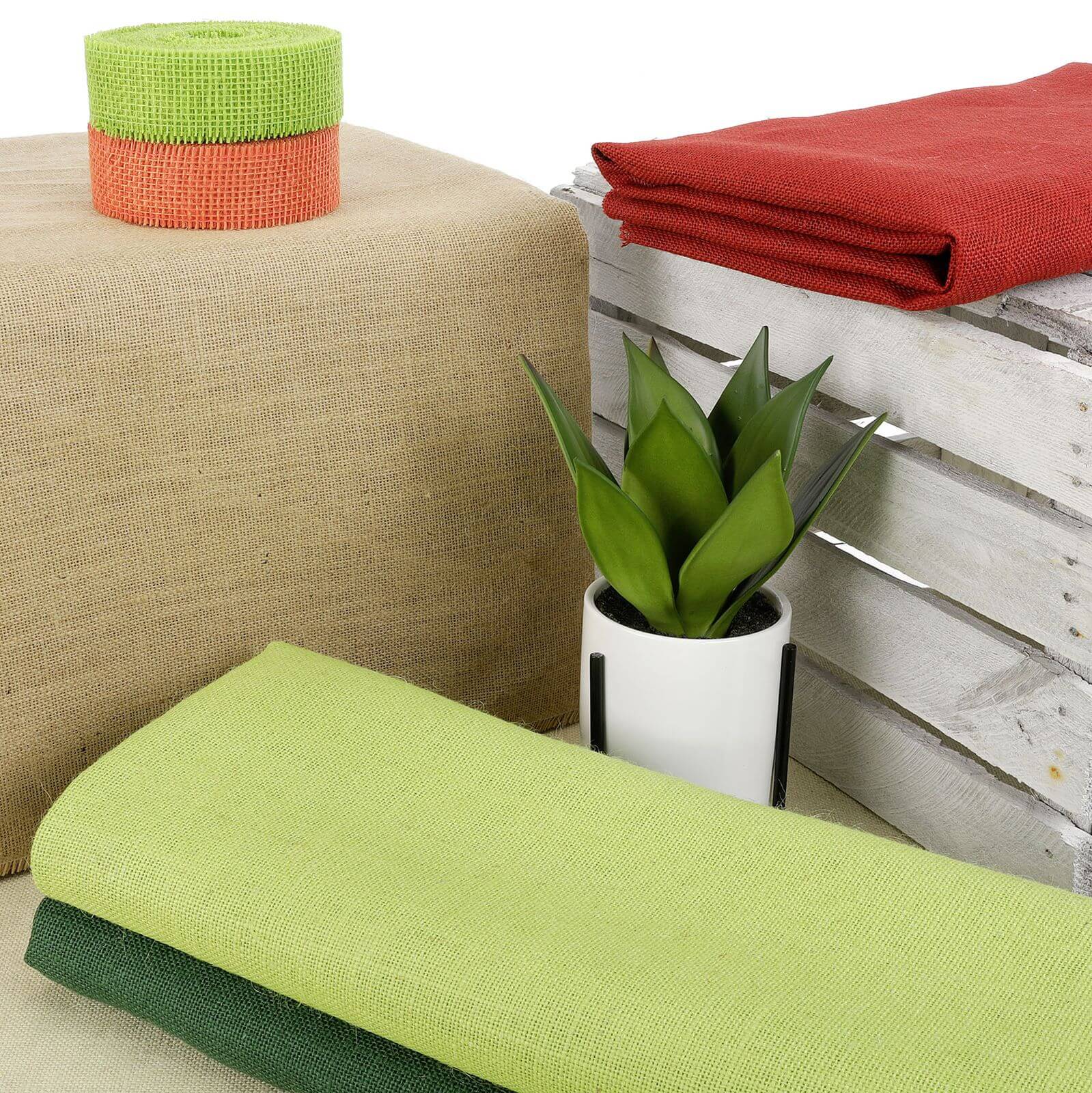 Jute vert, larg. 160 cm - 2