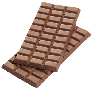 Tablette de chocolat au lait aliment factice, 2 pièces