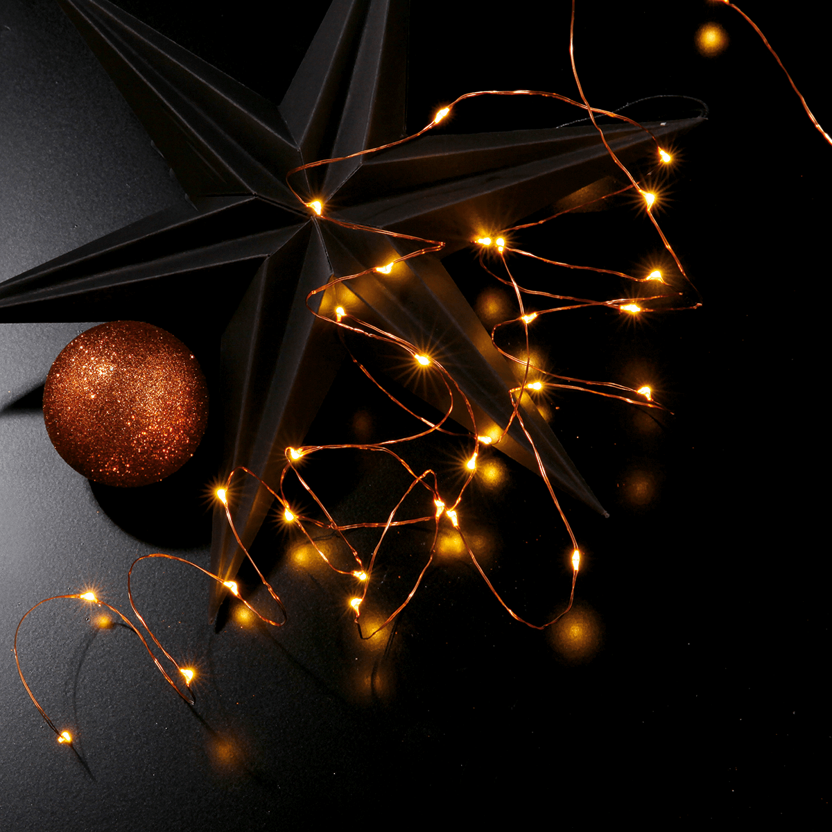 LED battery wire rope light for indoor use, 50 LED, 5 m - 4
