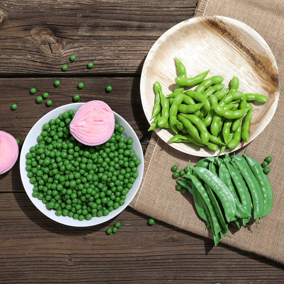 Pois gourmands aliment factice, 24 pièces - 7